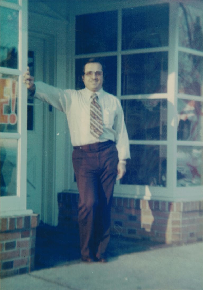 carl outside store 1970