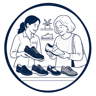 rx diabetic shoe selection