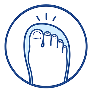 toes at the end